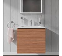 Duravit Meuble sous-vasque L-Cube LC624007979, 2 tiroirs, décor noyer naturel, 620×550×481 mm