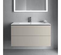 Duravit Meuble sous-vasque L‑Cube LC624209191 102×48,1×55 cm, 2 tiroirs, suspendu, gris