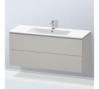 L-Cube Duravit vasque LC624300707 122 x 48, 2000 cm, gris béton mat, 2 tiroirs, suspendu