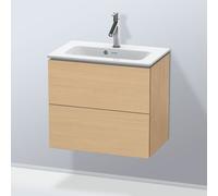 L-Cube Duravit vasque LC625603030 62 x 39, 2000 cm, chêne naturel, 2 tiroirs, suspendu