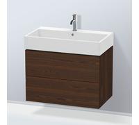 L-Cube Duravit vasque LC627706969 78,4x 45,9 cm, noyer brossé, 2 tiroirs, suspendu