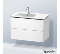 Duravit L-Cube meuble sous vasque LC629101818 82x48,1x55cm, 2 tiroirs, vasque à gauche, blanc mat