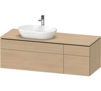 Duravit L-Cube Meuble sous-vasque avec consoles suspendues, avec plan de toilette, 2 tiroirs, 2 coulissants, vasque à gauche, 1420x482x550mm, LC4877071710000