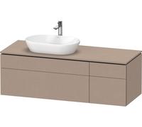 Duravit L-Cube Meuble sous-vasque avec consoles suspendues, avec plan de toilette, 2 tiroirs, 2 coulissants, vasque à gauche, 1420x482x550mm, LC4877075750000