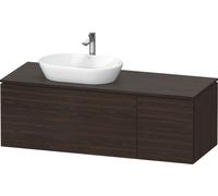 Duravit L-Cube Meuble sous-vasque avec consoles suspendues, avec plan de toilette, 2 tiroirs, 2 coulissants, vasque à gauche, 1420x482x550mm, LC4877069690000
