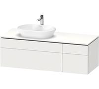 Duravit L-Cube Meuble sous-vasque avec consoles suspendues, avec plan de toilette, 2 tiroirs, 2 coulissants, vasque à gauche, 1420x482x550mm, LC4877084840000