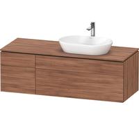 Duravit L-Cube Meuble sous-vasque avec consoles suspendues, avec plan de toilette, 2 tiroirs, vasque à droite, 1420x482x550mm, LC4875079790000