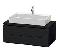 L-Cube Duravit vasque LC581901616 102 x 54,7 cm, chêne noir, pour console, 2 tiroirs