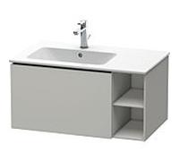 Duravit L-Cube meuble sous vasque LC619100707 82x48,1x40cm, 2000 coulissant, vasque à gauche, gris béton mat