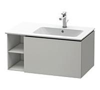 Duravit L-Cube meuble sous vasque LC619200707 82x48,1x40cm, 2000 coulissant, vasque à droite, gris béton mat
