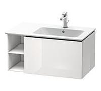 Duravit L-Cube meuble sous vasque LC619202222 82x48,1x40cm, 2000 coulissant, vasque à droite, blanc brillant