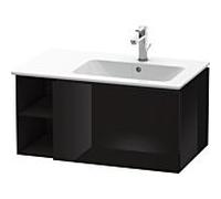 Duravit L-Cube meuble sous vasque LC619204040 82x48,1x40cm, 2000 coulissant, vasque à droite, noir brillant