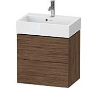Duravit L-Cube meuble sous-vasque LC621902121 58,4x39,1x54,4cm, 2 tiroirs, mural, noyer foncé