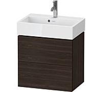 Duravit L-Cube meuble sous-vasque LC621906969 58,4x39,1x54,4cm, 2 tiroirs, mural, noyer brossé
