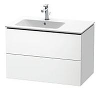 Duravit L-Cube meuble sous vasque LC629101818 82x48,1x55cm, 2 tiroirs, vasque à gauche, blanc mat