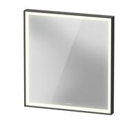 Duravit L-Cube Miroirs avec éclairage, angulaires, 650x700x67mm, graphite aluminium mat, LC7380049490100, Exécution: avec miroir chauffant