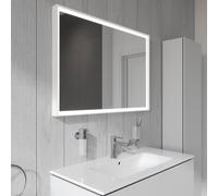 Duravit L-Cube Miroirs avec éclairage, angulaires, 1000x700x67mm, blanc aluminium mat, LC7382018180100, Exécution: avec miroir chauffant