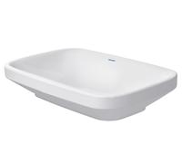 Duravit lavabo à poser DuraStyle 60cm sans trop-plein, sans plage de robinetterie, 03496000001, Couleur: Blanc avec Wondergliss