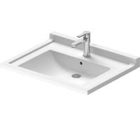 Duravit lavabo Starck 3 Vital 70cm, 1 trou pour robinet, 03097000001, Couleur: Blanc avec Wondergliss