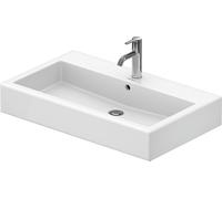 Duravit Lavabo Vero 800mm, poli avec trop-plein, avec table de robinetterie, 1 orifice de robinetterie, 04548000271, Couleur: Blanc avec Wondergliss