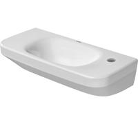Duravit lave-mains DuraStyle 50cm sans trop-plein, avec plage de robinetterie, robinetterie à droite, 07135000081, Couleur: Blanc avec Wondergliss