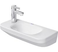 Duravit lave-mains DuraStyle 50cm sans trop-plein, avec plage de robinetterie, trou pour robinetterie à gauche, 07135000091, Couleur: Blanc avec Wondergliss