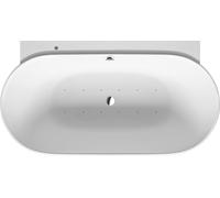 Duravit Luv bain à remous, version à poser, double dos inclinés, habillage sans soudure, garniture de vidage et de trop-plein, système Air, 1800x950mm, 760433000AS0000