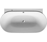 Duravit Luv bain à remous, version à poser, double dos inclinés, habillage sans soudure, garniture de vidage et de trop-plein, système Air, 1800x950mm, 760433000AS0000