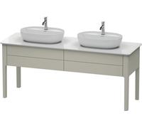 Duravit Luv bâti-support pour lavabo à poser, 1733 x 570 mm, 2 tiroirs, LU9562B6060, Couleur: Laque mate taupe soie