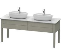 Duravit Luv Meuble-lavabo LU9562B9292 178,3x57x74,3cm, gris pierre satiné mat, 2 tiroirs, debout