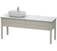 Duravit Luv Meuble-lavabo LU9563L6060 178.3x57cm, gauche, satin taupe, 2 tiroirs, debout