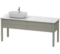 Duravit Luv meuble sous vasque LU9563L9292 173,3x57x74,3cm, 2 tiroirs, sur pied, à gauche, finition satinée gris pierre