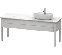 Duravit Luv bâti-support pour lavabo à poser, 1733 x 570 mm, 2 tiroirs, LU9563R3939, Couleur: Laque mate en soie Nordic White