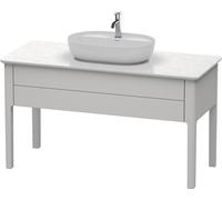 Duravit Luv bâti-support pour lavabo à poser LU9561, 1338 x 570 mm, 1 tiroir, LU956103939, Couleur: Laque mate en soie Nordic White