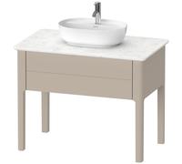 Duravit Luv bâti-support pour lavabo à poser LU9564, 938 x 570 mm, 1 tiroir, LU956406060, Couleur: Laque mate taupe soie