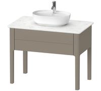 Duravit Luv bâti-support pour lavabo à poser LU9564, 938 x 570 mm, 1 tiroir, LU956409292, Couleur: Gris pierre Vernis satiné mat Soie