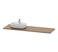 Duravit Luv console de lavabo LU9463L7777 178,3x59,5cm, gauche, en noyer, en bois massif, avec 1 découpe