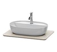 Duravit Luv console de lavabo LU946502525 68,8x47,5cm, structure en sable, en pierre de quartz, avec 1 découpe