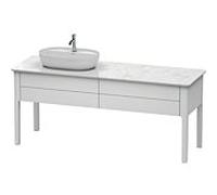Duravit Luv Duravit LU9563L3636 178,3x57cm, gauche, blanc satiné, 2 tiroirs, debout