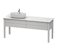 Duravit Luv Duravit LU9563L3939 178,3x57cm, gauche, Blanc nordique satiné mat, 2 tiroirs, debout
