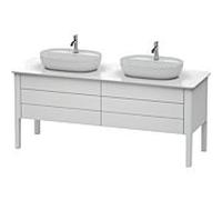 Duravit Luv Duravit lavabo LU9567B3636, 178,3x57x74,3cm, blanc soie, 2 tiroirs, 2 tiroirs, debout