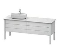 Duravit Luv Duravit LU9568L3636 178,3x57cm, gauche, blanc satiné, 2 tiroirs, 2 tiroirs, debout