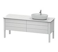 Duravit Meuble sous-lavabo LUV LU9568R3636 743x1783x570 mm vasque droite blanc satiné 2 tiroirs