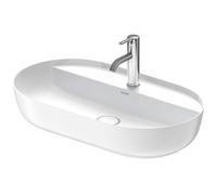 Duravit Luv - Lavabo pour plan de travail, 70x40 cm, sans trop-plein, avec trou pour robinet, blanc/blanc mat 0380702600