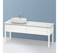 Duravit Luv Duravit LU9563L3636 178,3x57cm, gauche, blanc satiné, 2 tiroirs, debout