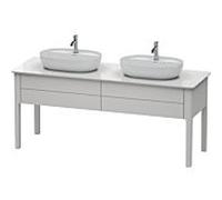 Duravit Luv Meuble-lavabo LU9562B3939 178,3x57x74,3cm, Blanc nordique satiné mat, 2 tiroirs, debout