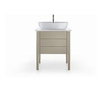 Duravit Luv Meuble-lavabo LU956506060 68,8x45x74,3cm, soie taupe mat, 1 tiroir, 1 tiroir, debout