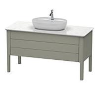 Duravit Luv Meuble-lavabo LU956609292 138,8x57x74,3cm, gris pierre satiné, 1 tiroir, 1 tiroir, debout