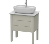 Duravit Luv Meuble sous-lavabo à poser LU9565, 1 tiroir, 1 coulissant, largeur 638mm, LU956506060, Couleur: Laque mate taupe soie