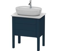 Duravit Luv Meuble sous-lavabo à poser LU9565, 1 tiroir, 1 coulissant, largeur 638mm, LU956509898, Couleur: Laque mat soyeuse bleu nuit
